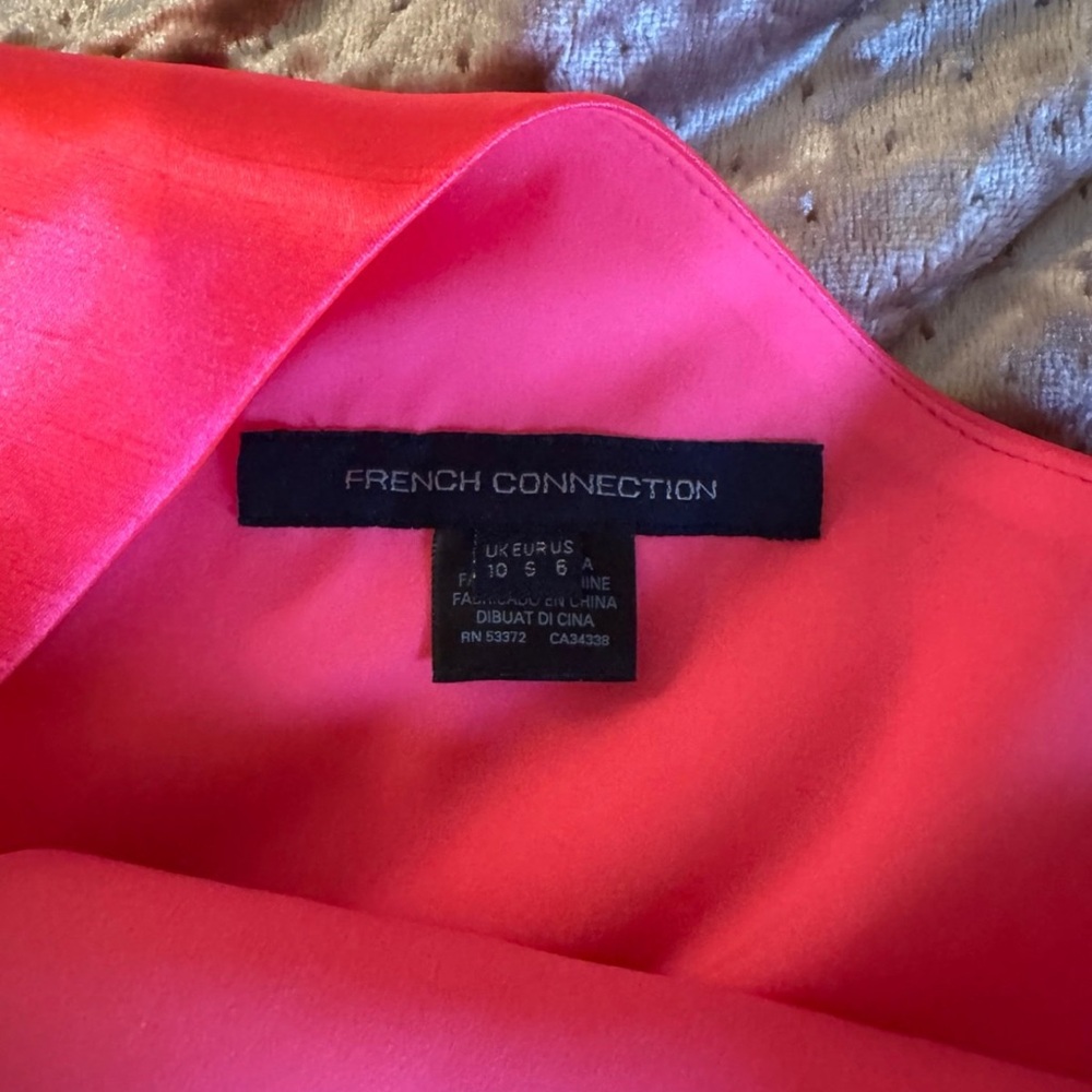 French Connection Pink Asymmetrical One Shoulder Dress - Picture 4 of 5